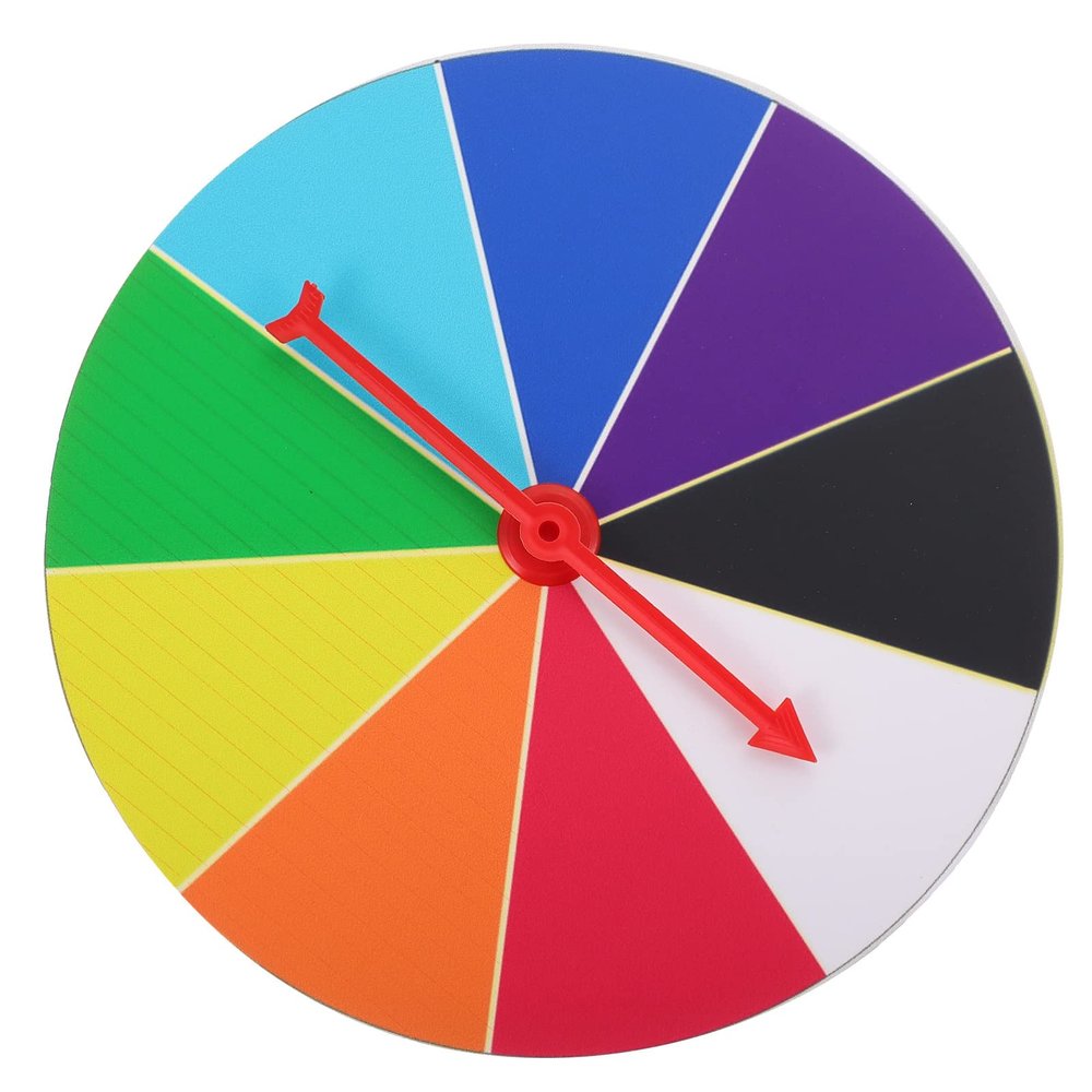 VALICLUD Editable Lottery Turntable 7.5 Inch Wall Mounted Prize Wheel with Dry Erase Surface for Party Games and Classroom Fun