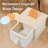 Montessori Coin Box, Montessori Toys for 1 Year Old Toddler Coins, Baby Wooden Toy Ball Infant Drawer Drop, 1+ Baby Essentials Object Permanence Learning view 2