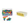 hand2mind Plastic Rainbow Fraction Tiles + Mini Geared Clock for Learning to Tell Time (15 Sets of 51 Pieces + Set of 24) view 1