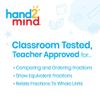 hand2mind Plastic Rainbow Fraction Tiles + Mini Geared Clock for Learning to Tell Time (15 Sets of 51 Pieces + Set of 24) view 3
