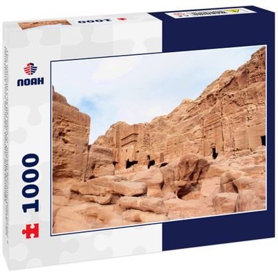 Noah Jigsaw Puzzle The Ancient City of Petra in Jordan Became one of The 7 New Wonders of The World. The city's Carved Rose-red Sandstone Rock facades, tombs, and Temples 1000 Pieces