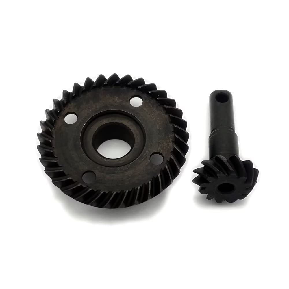 Hard Chrome Steel Spiral Cut Overdrive Differential Ring and Pinion Gear 12T33T for Traxxas TRX4 TRX6 Replace 8287