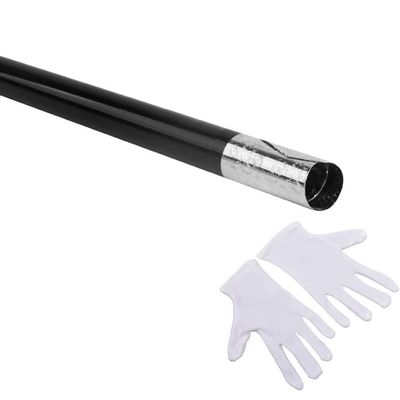 130CM Magic Wand with Gloves Metal Appearing Canes Magic Wand Professional Magic Wand Magic Metal Pocket Stick Portable for Professional Magician Stage Street Magic Performance Magic Accessories,C