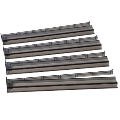 GUSTARIA Mahjong All-in-One Tile Rack & Pusher, Clear Acrylic Mahjong Rack and Pusher Combo, Modern American Mahjong Tile Racks, Set of 4, Black