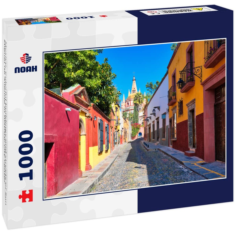 Noah Jigsaw Puzzle Mexico, Colorful Buildings and Streets of San Miguel de Allende in Historic City Center 1000 Pieces