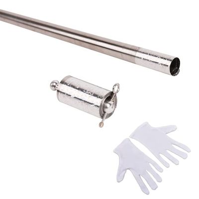 110CM Magic Wand with Gloves Metal Appearing Canes Magic Wand Professional Magic Wand Magic Metal Pocket Stick Portable for Professional Magician Stage Street Magic Performance Magic Accessories,A
