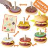 Montessori Mama Stacking Hamburger, Create a Burger Sequencing Stacker, Occupational Therapy Toys, Multi Cultural Play Food Sorting Toy view 2