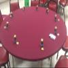 Playezze Felt Poker Table Cover - Custom Made to Order - Bonnet - with Drawstring Bloc and Bag (Ruby Casino, 36 inch Round) view 3