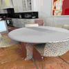 Playezze Felt Poker Table Cover - Custom Made to Order - Bonnet - with Drawstring Bloc and Bag (Grey, 48 inch Round) view 3
