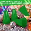 Woanger 12 Pieces Cheer Megaphone for Party Favors Sports Cheers Party Noisemaker DIY Plastic Megaphone for Sports Match Mardi Gras Outdoor Activities(Green) view 3