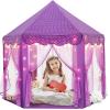Purple Princess Castle Tent for Girls with Fairy Star Lights Play Tents for Kids Hexagon Playhouse Fairy Toys for Children or Toddlers Indoor or Outdoor Games view 1