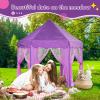 Purple Princess Castle Tent for Girls with Fairy Star Lights Play Tents for Kids Hexagon Playhouse Fairy Toys for Children or Toddlers Indoor or Outdoor Games view 3