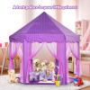Purple Princess Castle Tent for Girls with Fairy Star Lights Play Tents for Kids Hexagon Playhouse Fairy Toys for Children or Toddlers Indoor or Outdoor Games view 4
