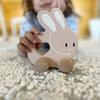 Montessori Mama Wooden Push and Pull Toy Rabbit - Baby Toy Vintage Pull Toys Learning Activity - Easter Gift Safe Ideal for Skill Development view 2