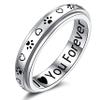 ZOEXUE Spinner Rings for Fidget for Sister: Sterling Silver Dog Paw Anti Anxiety Ring for Women Spinning Fidget Band Rings Stress Relieving Anxiety Jewelry giftsss for Daughter Son view 1
