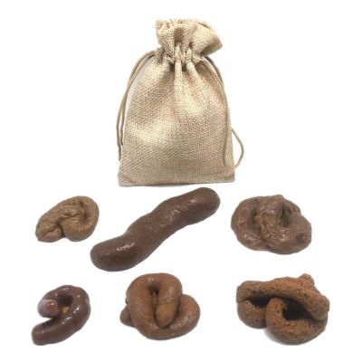 VIROGE April Fool's Day Fake Poop Creative Novelty Funny Toy Soft Poop 6 Pieces Set Simulation Poop