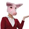 BEESUM 2023 Premium Cute Pig Head Mask Plush Animal Piglet Dress Up Hat for Halloween Christmas Party Costume (Pink) view 1