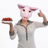 BEESUM 2023 Premium Cute Pig Head Mask Plush Animal Piglet Dress Up Hat for Halloween Christmas Party Costume (Pink) view 3