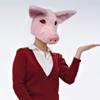 BEESUM 2023 Premium Cute Pig Head Mask Plush Animal Piglet Dress Up Hat for Halloween Christmas Party Costume (Pink) view 4
