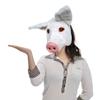 BEESUM 2023 Premium Cute Pig Head Mask Plush Animal Piglet Dress Up Hat for Halloween Christmas Party Costume (White) view 2