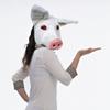 BEESUM 2023 Premium Cute Pig Head Mask Plush Animal Piglet Dress Up Hat for Halloween Christmas Party Costume (White) view 3
