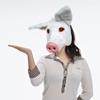 BEESUM 2023 Premium Cute Pig Head Mask Plush Animal Piglet Dress Up Hat for Halloween Christmas Party Costume (White) view 4