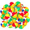 24 Pack 16" Large Inflatable Beach Balls Classic Rainbow Swimming Pool Ball Birthday Beach Party Decoration Summer Water Games Gifts 16 to 12 Inches from Deflated to Inflated view 1