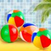 12 Pack 16" Large Inflatable Beach Balls Classic Rainbow Swimming Pool Ball Birthday Beach Party Decoration Summer Water Games Gifts 16 to 12 Inches from Deflated to Inflated view 2