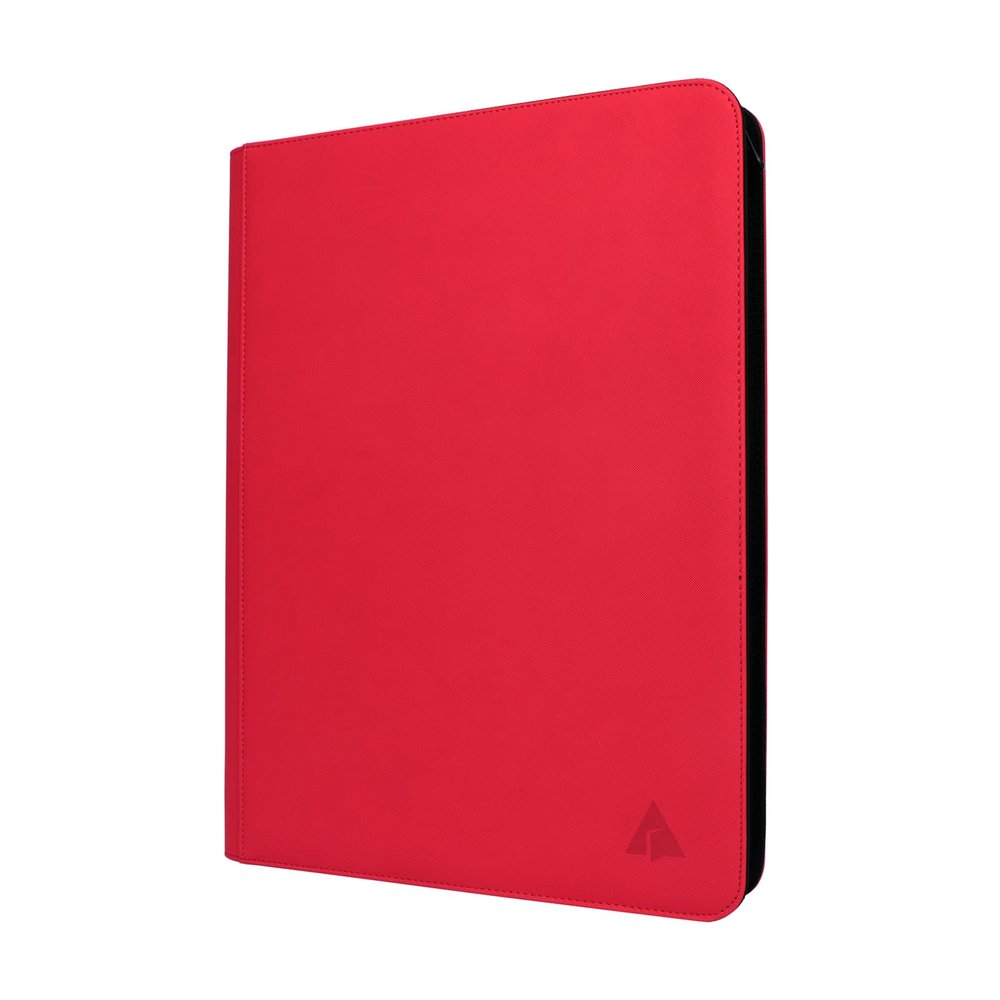 Rieton 16 Pocket 1000+ Pockets Card Binder, Large Ringless Side Loading Pockets Trading Card Album Folder for TCG -Red
