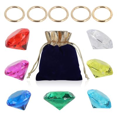 ZCYSRLQIN 12 Pcs Gold Round Ring Set Acrylic Diamond Gemstone Jewelry Alloy Halloween Party Hunting Cake Ornament Gift Bag Blue Hedgehog Power Ring (Classical