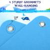 4 Pieces Felt Board for Toddlers Classroom Flannel Board Stories for Preschool Homeschooling, Kids Felt Story Activity Wall Hanging Children Birthday Gifts, 11.8 x 15.75 Inch (Blue) view 4
