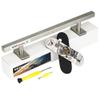 WDTMEEZU Wood Fingerboard and Finger Skateboard Flat Rail Set Fingerboard with Bearing Wheels and Professional Prop for MINI Skateboard Rail Made of Metal 10" Long view 1