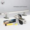 WDTMEEZU Wood Fingerboard and Finger Skateboard Flat Rail Set Fingerboard with Bearing Wheels and Professional Prop for MINI Skateboard Rail Made of Metal 10" Long view 2