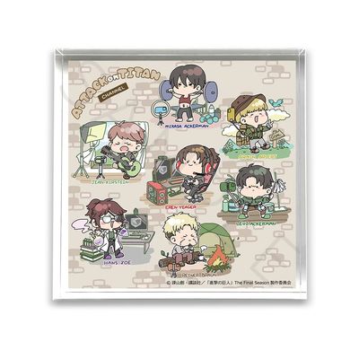 Attack on Titan The Final Season Vol. 8 Acrylic Blocks, 3.9 x 3.9 x 1.2 inches (100 x 100 x 30 mm), Mocho A Collection