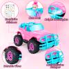 YongnKids Remote Control Car for Kids, 1:20 Scale Rc Trucks for Girls Age 4-7, Pink Rc Cars Toys for Ages 5-7 8-13 Boys Girls Birthday Gift, Off Road Trucks with Mini Doll & DIY Sticker view 4