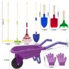 Qtioucp Kids Gardening Tools Outdoor Toys Set Backyard Play with Wheelbarrow Educational STEM Learning Pretend Toys Outdoor Indoor for Toddlers Kids Boys Girls view 4