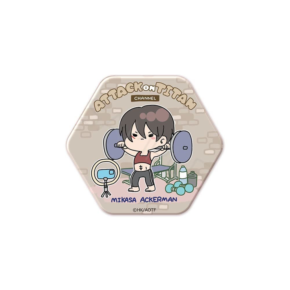 Attack on Titan The Final Season Mocho B Mikasa Vol. 8 Hexagonal Tin Badge