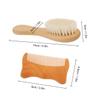 2pcs Baby Wool Brush Paddle Hair Brush Newborn Comb Baby Scalp Massage Baby Comb Infant Hairbrush Goat Baby Brush Wooden for Hair Wooden Paddle Toddler Bath Brush Bamboo view 4