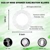 6 Pcs 8 Inch Sublimation Wind Spinner Blanks, 3D Aluminum Wind Powered Kinetic Sculpture, Spinner Suspension Trim for Yards & GardensRound view 2