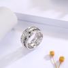 Sariel Sterling Silver Cross Fidget Ring Fidget Spinning Meditation Rings for Women Anti Anxiety Relieving Stress (10) view 2
