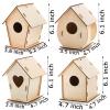 Coloch 6 Pack DIY Birdhouse Kits, Wooden Crafts Arts for Children to Build and Paint (Includes Paints, and Brushes), Painting Puzzle DIY Wooden Assembly for Boys, Girls, Kids, Adults view 2