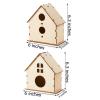 Coloch 6 Pack DIY Birdhouse Kits, Wooden Crafts Arts for Children to Build and Paint (Includes Paints, and Brushes), Painting Puzzle DIY Wooden Assembly for Boys, Girls, Kids, Adults view 3