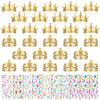 Yaomiao 66 Pieces Foam Princess Tiaras DIY Crowns Kids Party Favors Craft Crystal Diamond Sticker Girls Making Your Own Tiara (Gold) view 1