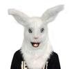 BEESUM 2023 Premium Rabbit Head Mask Moving Mouth Hare Cosplay Masks Hat for Halloween Christmas Party Costume (White) view 1