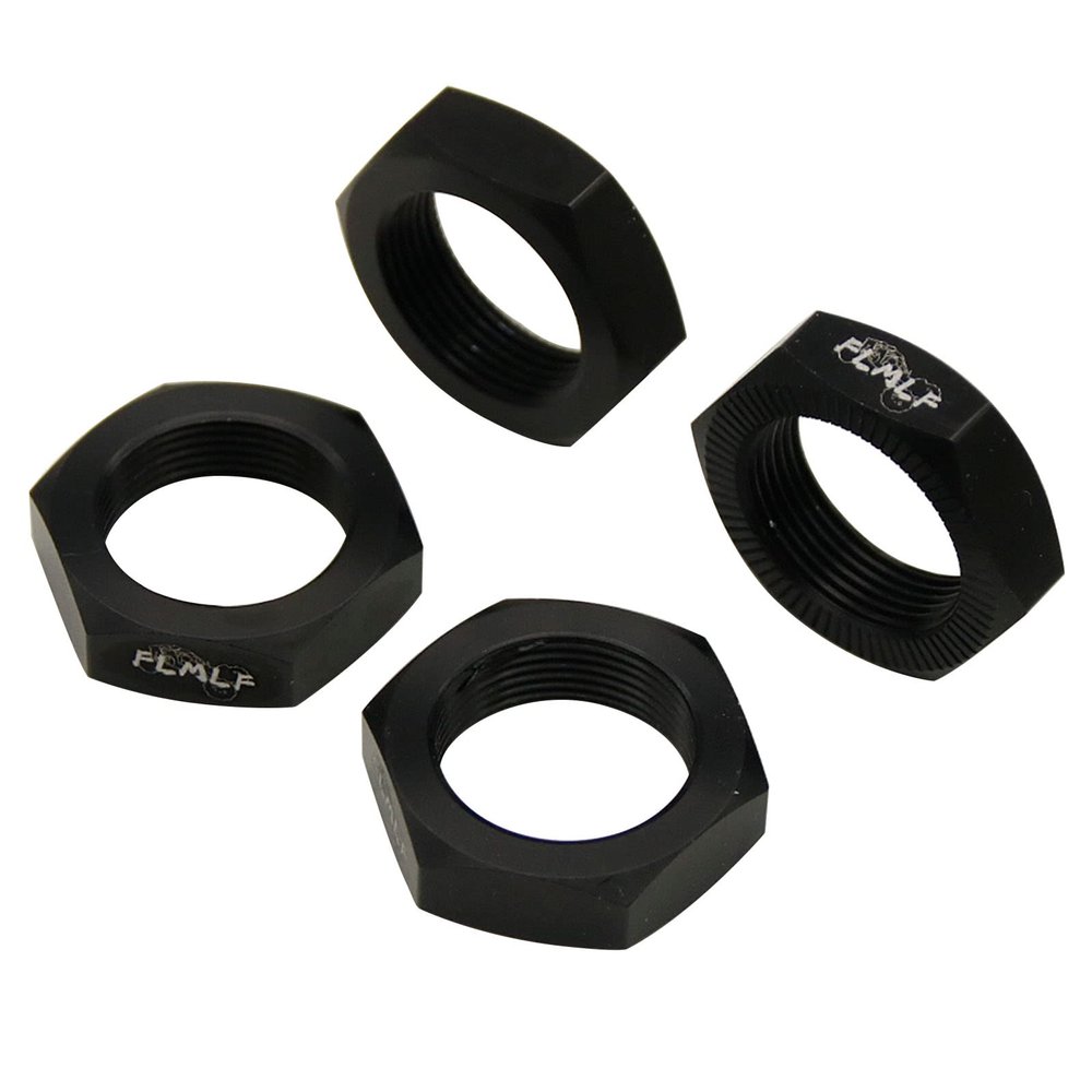 FLMLF Aluminium Wheel Nut Set for 1/5 Scale Hpi RV Km Baja 5b RC Car Parts (Black)