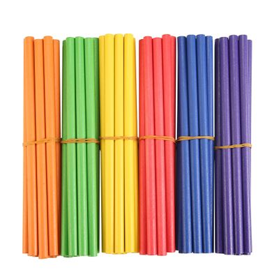 60 Pcs Rhythm Sticks for Kids Bulk, Wood Music Lummi Sticks, 6 Colors