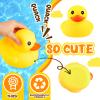 Deekin 12 Pcs Large Yellow Rubber Ducks Bulk Large Duck Squeak Rubber Bathtub Floating Bath for Birthday Party Decoration Gift Swimming Pool (7 Inch) view 3