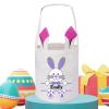 Touber Personalized Easter Baskets for Boys Girls, Easter Bunny Basket Bags Easter Eggs Hunt Basket for Kids Personalized Easter Gifts for Kids Easter Basket with Handle - Purple view 1