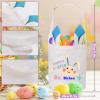 Touber Personalized Easter Basket Gifts, Easter Baskets for Kids Easter Bunny Baskets Personalized Easter Gifts for Kids Easter Basket with Name Boys Girls Easter Basket Ideas - Blue view 3
