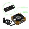 HOBOHY 30mm Motor Fan RC Model 540 550 Brushless Motor Heatsink 28000RPM ESC Cooling Fan Compatible with TraxxasArrma, Tamiya SCX10, RC4WD, Wltoys, 1/8 1/10 1/12 RC Car Upgrades Parts Golden view 3